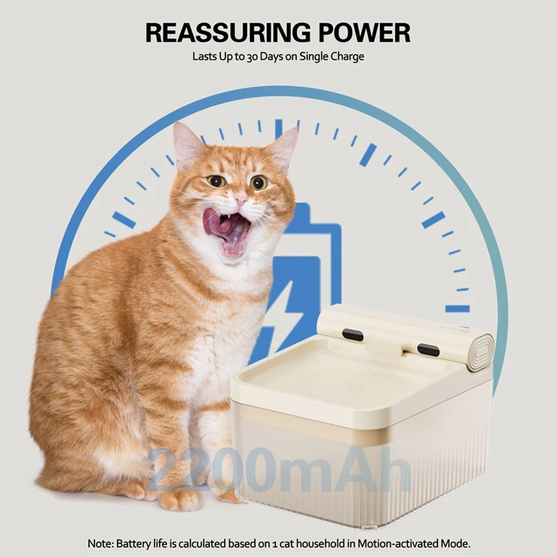 Cat & Dog Automatic Water FountainTriple Filtered Dog Water Bowl Dispenser Induction Water Discharge Silent Cat Fountain-A73M