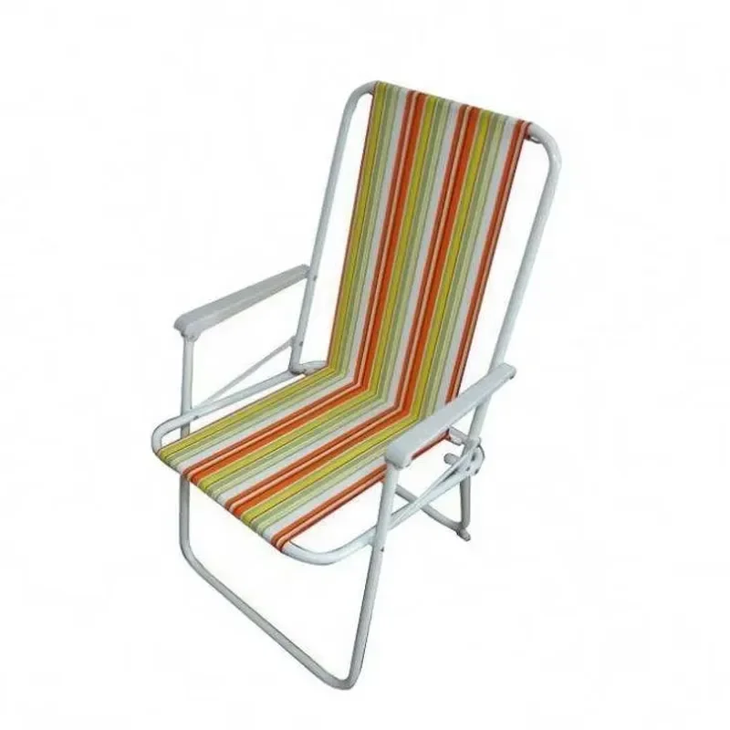 Outdoor Metal Beach Chair Portable Folding Camping Picnic Fishing Leisure Furniture Backpack Style Seat for Travel and Garden