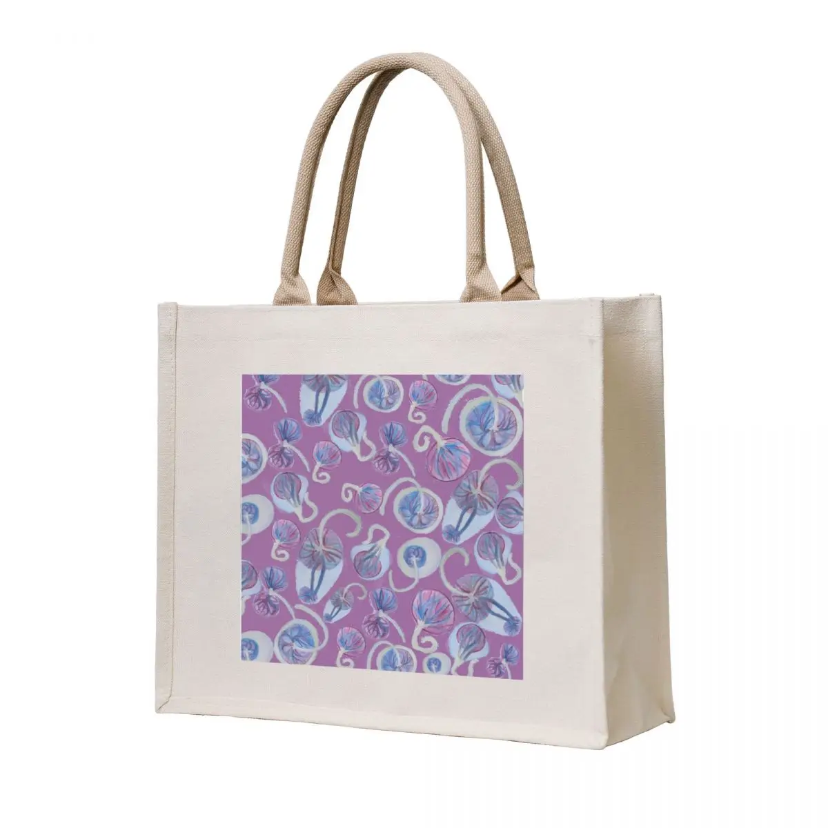 

Purple Placenta Print Tote Bag Candy bags Women's handbag custom canvas bag