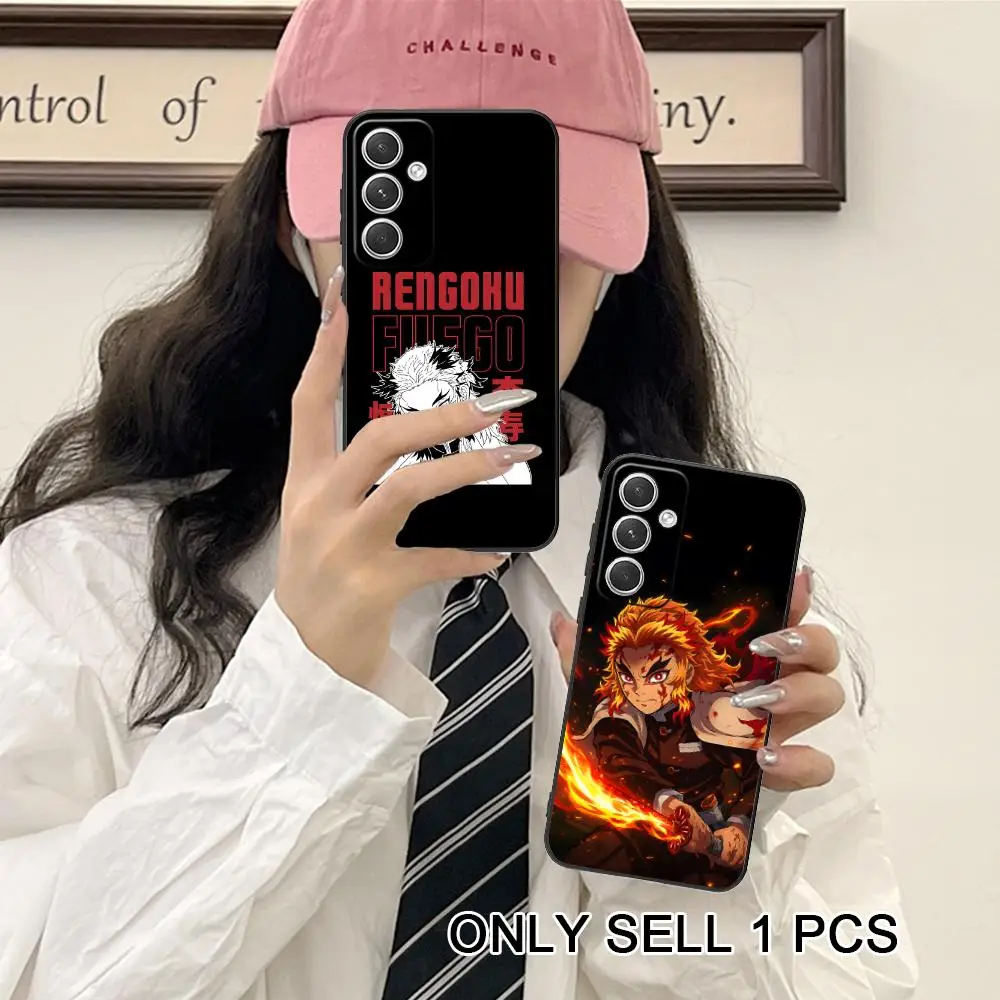 Blade Extinction Rengoku Phone Case for Samsung Galaxy S26 S25 S24 S23 S22 S21 S20 Note20 Plus FE Ultra Soft Shockproof Cover