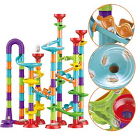 Marble Run Race Track Building Blocks Kids 3D Maze Ball Roll Toy DIY Race Coaster Set Gift