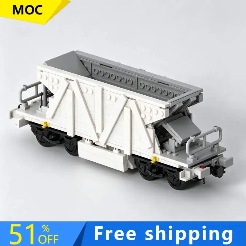 409 PCS Faccs Ballast Hopper Railway Maintenance Wagon Building Blocks Model Bricks DIY Assembly Collectible Toy Creative Gift