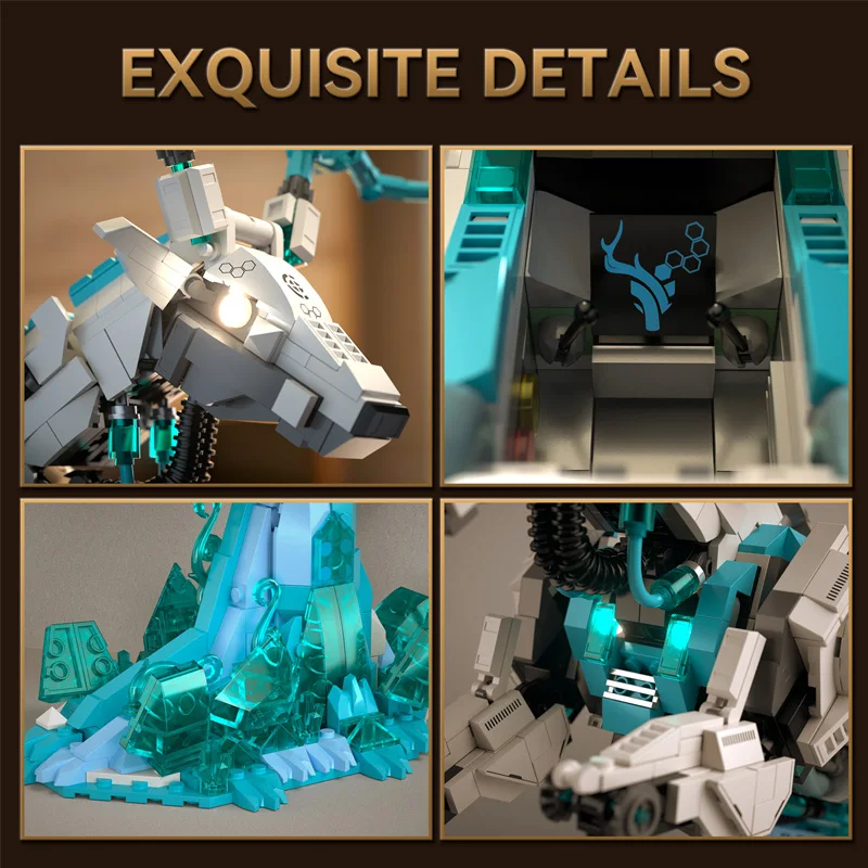 ชุดตัวต่อ MOC ของเล่นเสริมพัฒนาการ รูปสัตว์ การ์ตูน กวาง/งู/ปลาหุ่นยนต์/ตัวต่อแมงป่อง ของเล่น DIY แบบประกอบเอง ของขวัญ