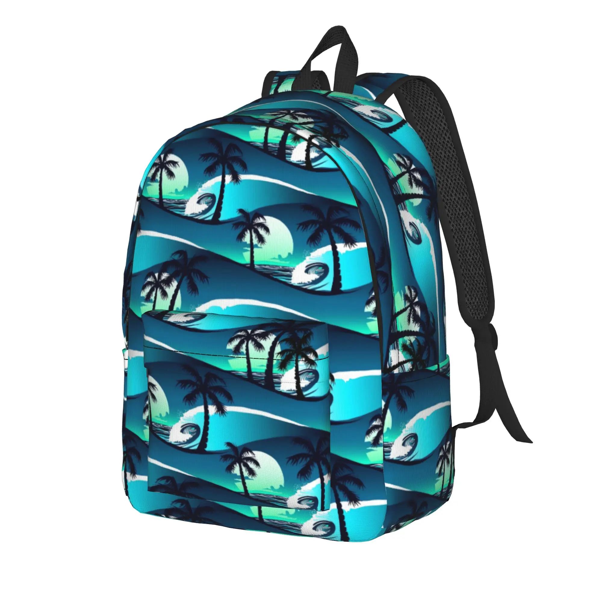 Tropical Sunset Palm    Backpack  Camping Backpacks Women Custom Lightweight High School Bags Streetwear Rucksack