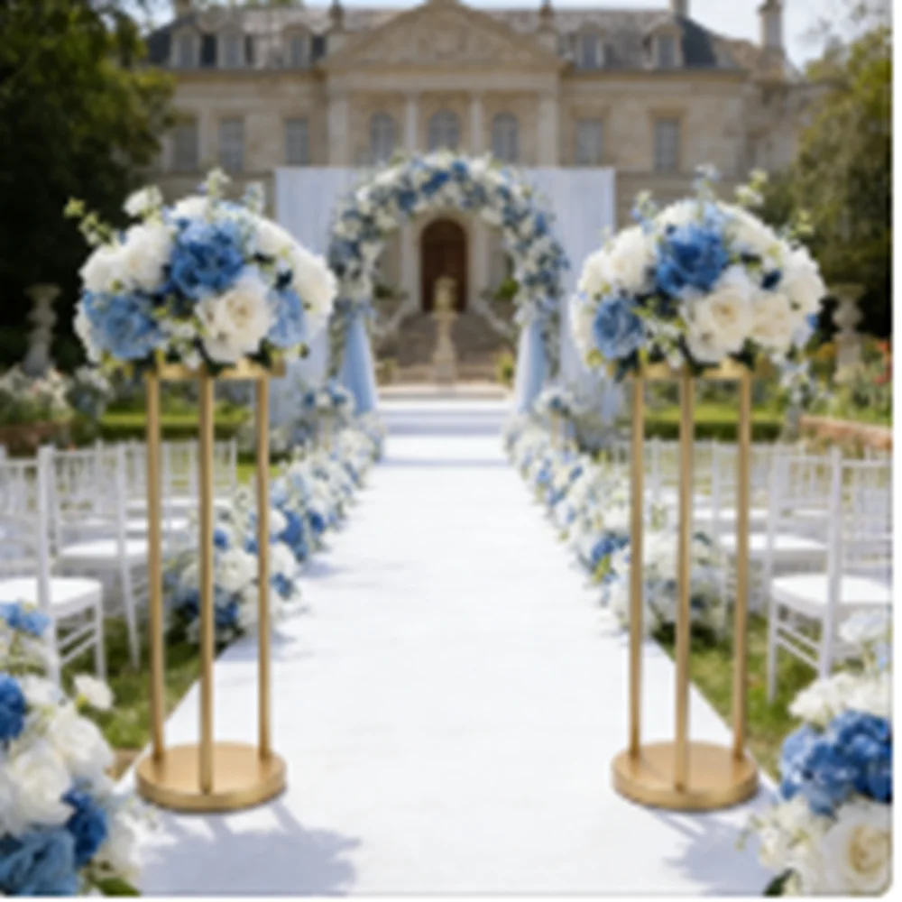 

Свадебная вечеринка, металлическая цветочная круглая стойка, подставка, круглая ваза для цветов, рамка для дисплея, вечерние отели, дорожное свинцовое украшение