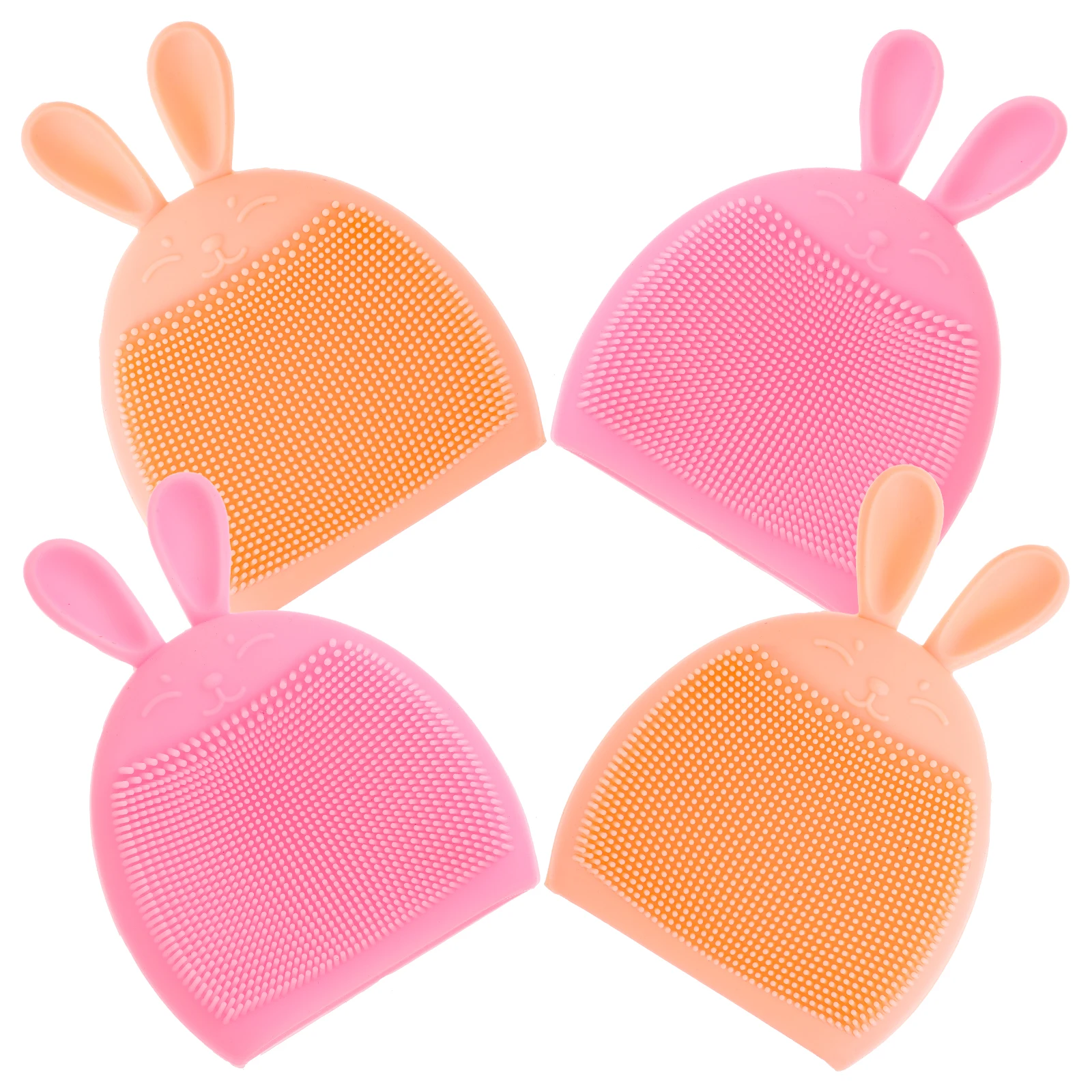 

4pcs Brush Silica Silicone Cleansing Brush Gel Cleanser Face Massager Face Scrubber Scrubber Massager Portable