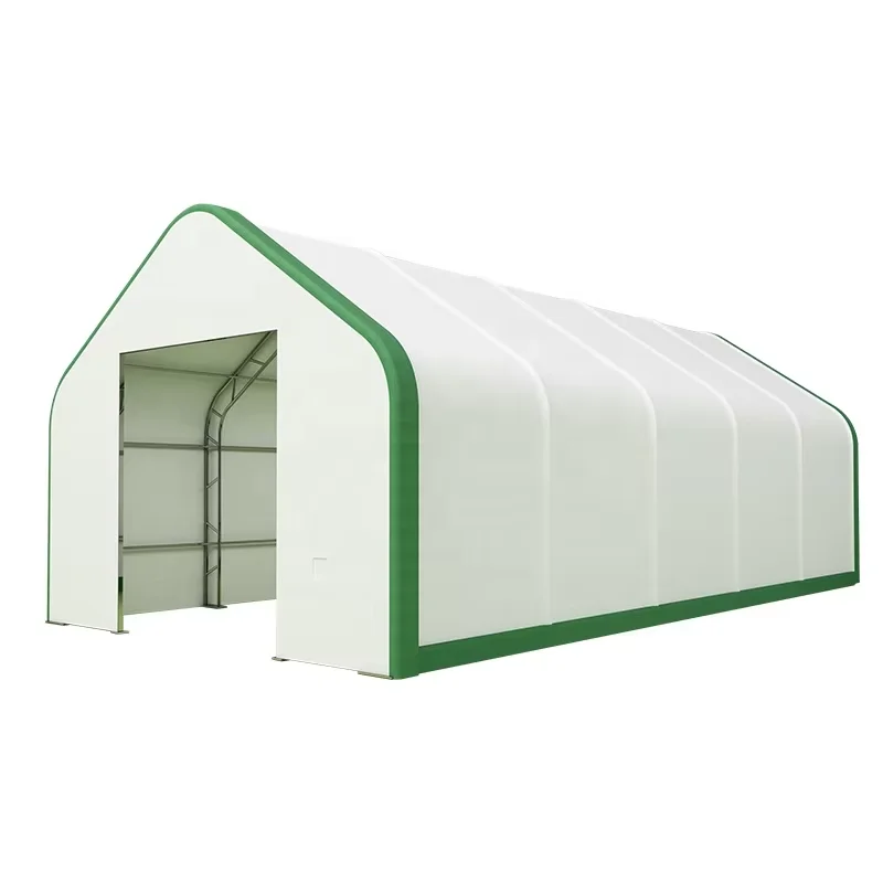 Heavy Duty Large Farm Storage Tent Steel Frame Shelter for Hay Tractors Poly Tunnel Greenhouse Waterproof PE Cover Garden Shed