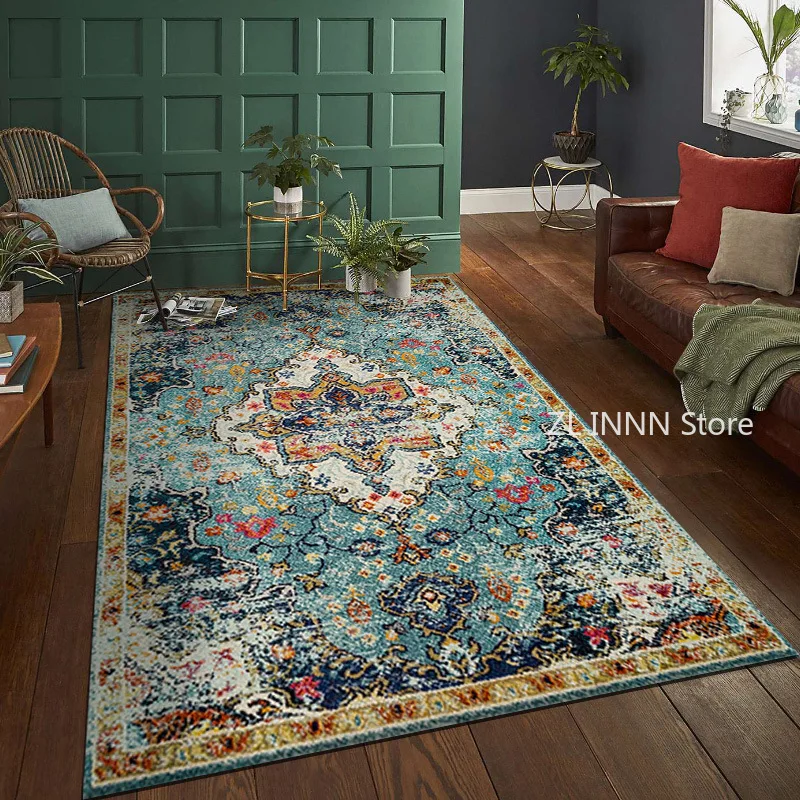 Bohemia Living Room Rugs Decoration Bedroom Deluxe Anti Slip Floor Mats Large Area Carpet Lounge Rug Persian Carpet Washable