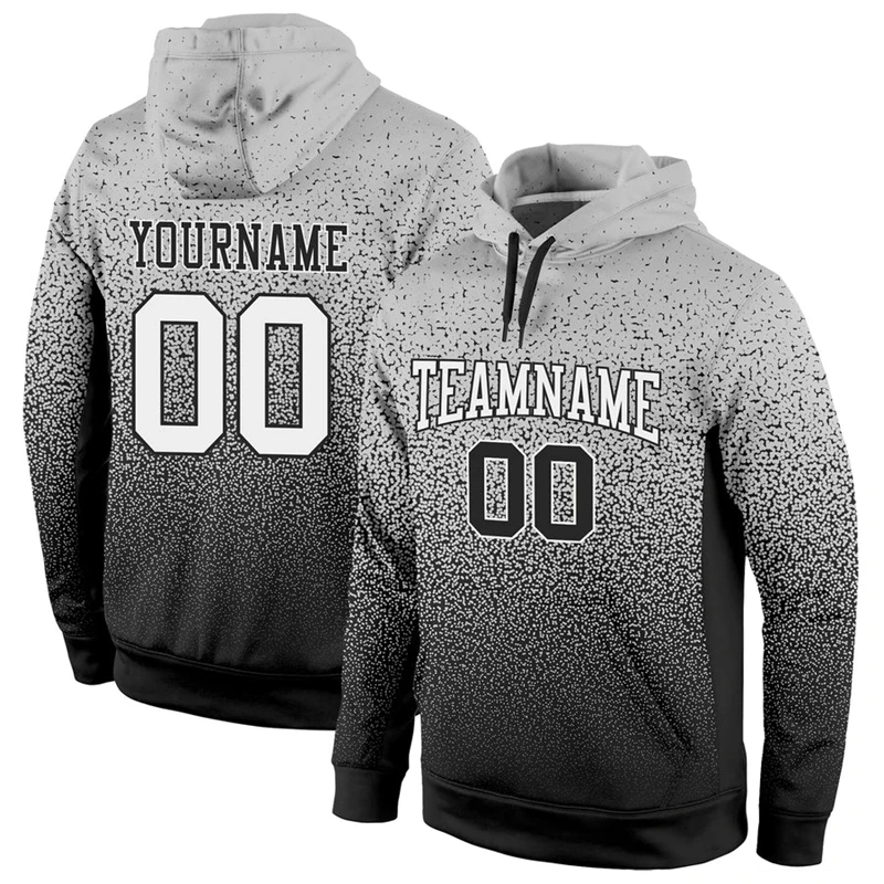 Custom Name Number Faded Gradient Hoodies Simple Fashion Mens Printed Hooded Sweatshirts Loose Team Uniforms DIY Pullovers tops