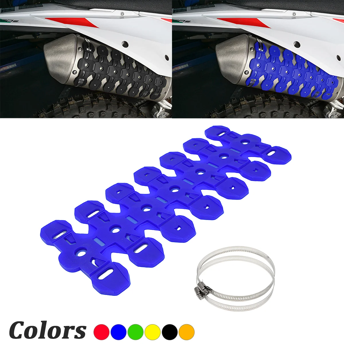 

Motorcycle Heat Shield Exhaust Protective Cover For KTM HUSQVARNA HUSABERG YAMAHA SUZUKI GAS-GAS BETA HONDA KAWASAKI 125-500