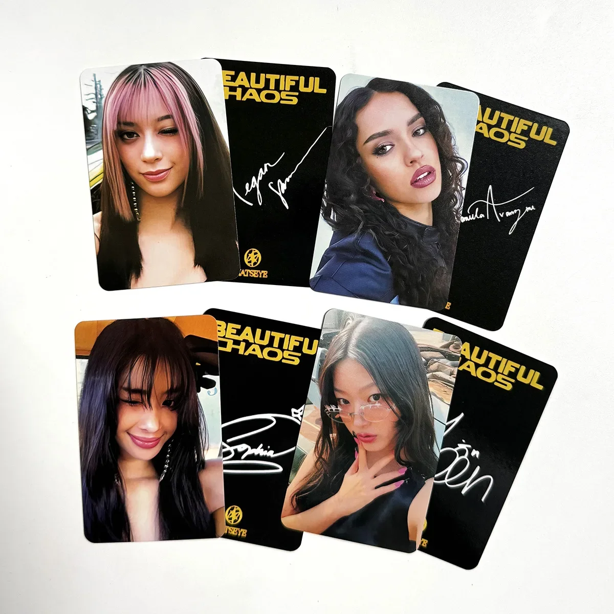 KPOP KATSEYE BEAUTIFUL CHAOS Album Fotokarten WVS POB SOUNDWAVE YES24 POb Vorteilskarten EYEKONS Fan Collectible