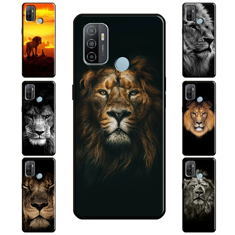 Lion Alpha Male Cub Case For OPPO A52 A72 A92 A15 A83 A91 A3S A5S Reno 4 Pro Z 2Z A31 A53 A9 A5 2020 Coque