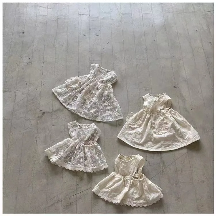 Spring and Autumn Baby Lace Tank Skirt Girls Baby Blouse Dress Fashion Casual Baby Lace Skirt