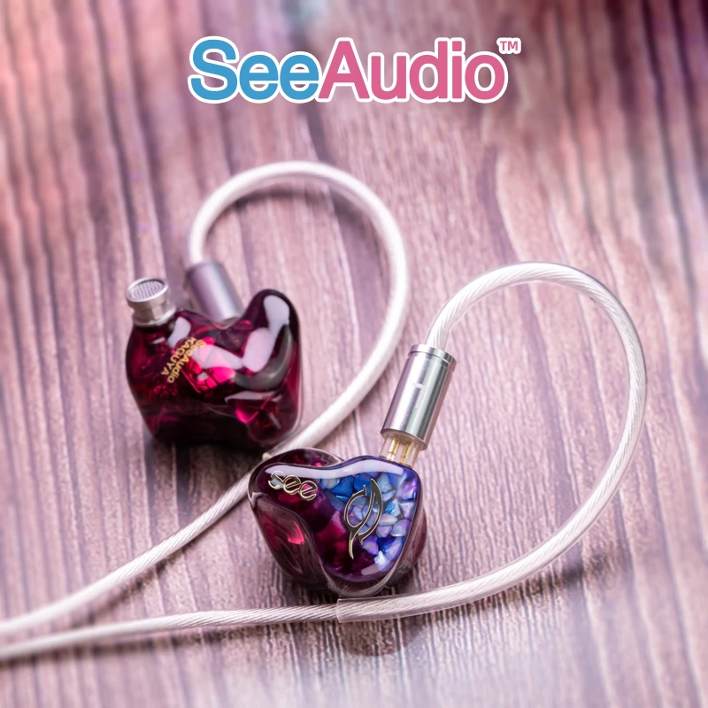 

Электростатические Hi-Fi наушники-вкладыши SeeAudio Kaguya 4BA + 4EST, IEM, ручная работа, из смолы, ACG, тройной ACG, вокал, музыка, 2 разъема