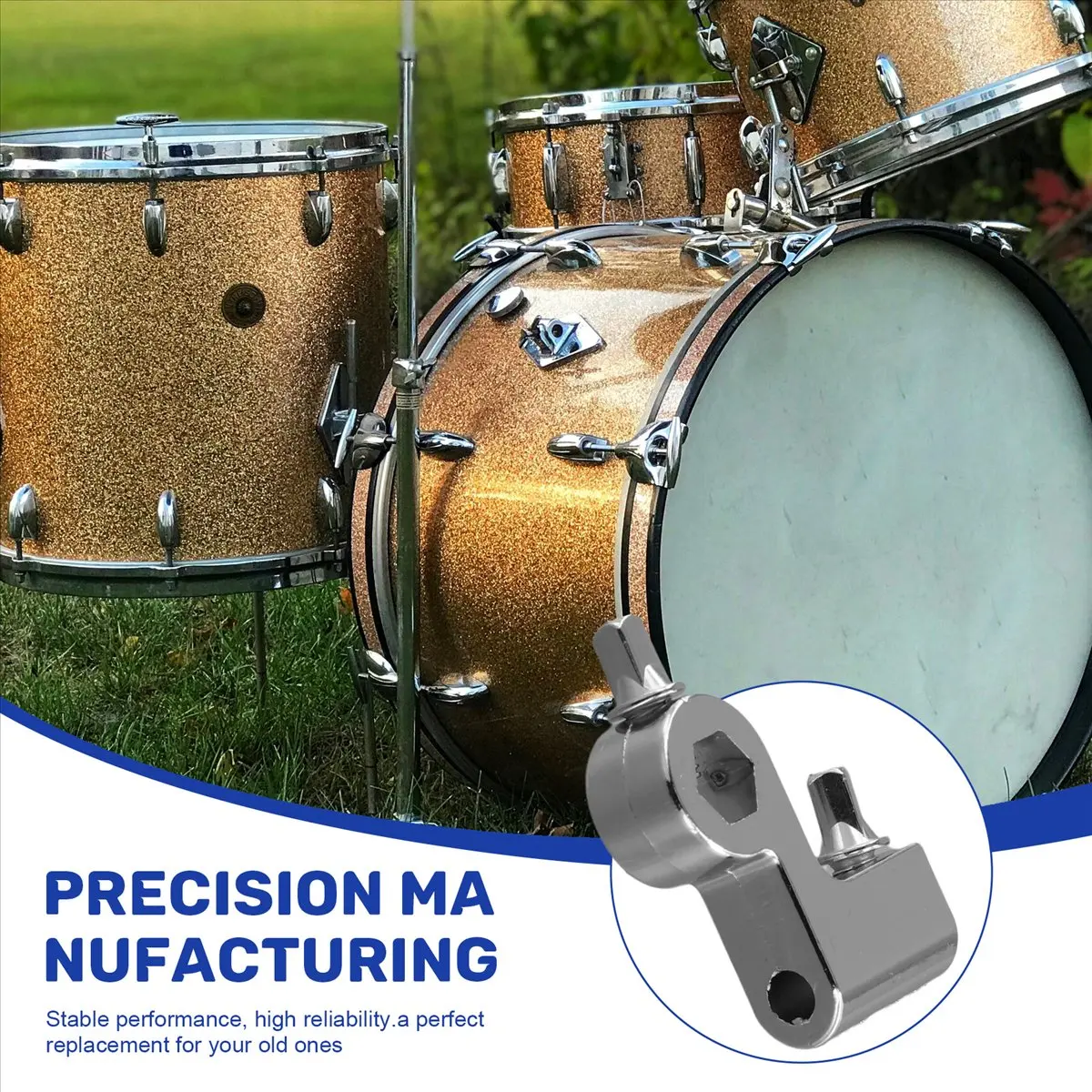 ABYB Drum Jazz Drum Single Pedal Step Hammer Mounting Assembly Parts Step Hammer Accessories Silver