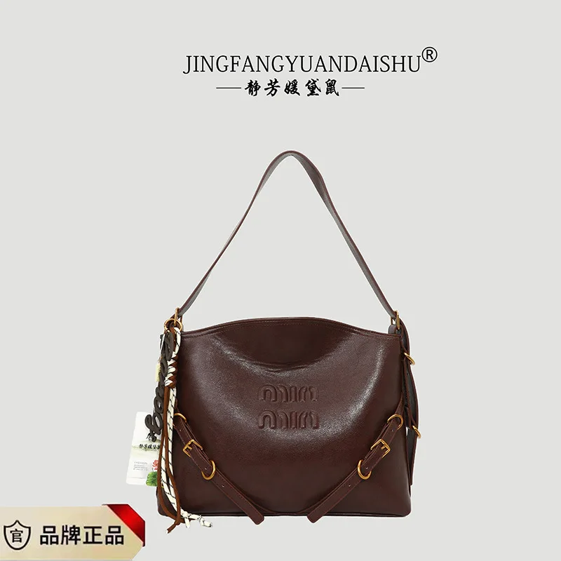 

​​2025 Monogram Bucket Tote Women Ombre Print Crossbody Bag Vintage Distressed Leather Beach Boardroom Transition​​