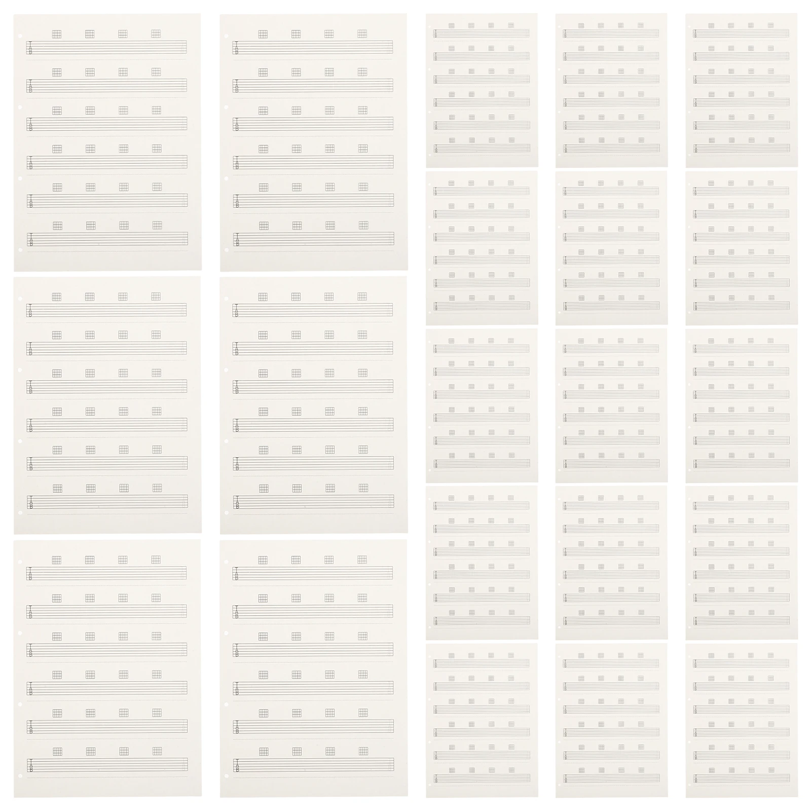 

85pcs Guitar Tablature Sheets Music Notation Paper For Practice Composition Smooth Writing Portable Replacement Instrument