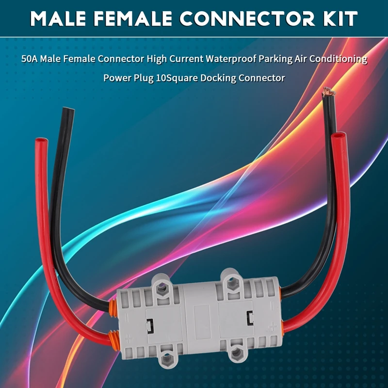 50A ذكر موصل سالب تيار عالي مقاوم للماء وقوف السيارات تكييف الهواء قابس طاقة 10 موصل لرسو السفن مربع