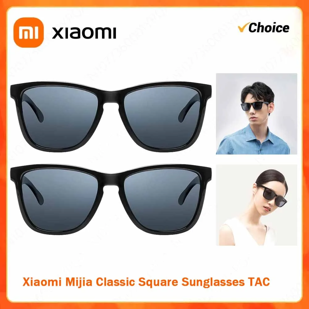 Xiaomi Mijia Classic Square Sunglasses TAC Polarized Lenses Glasses Retro Light Frame Screwless UV Protection Driver Women Men