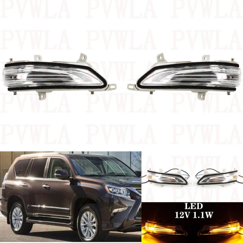 

Pair LED Mirror Turn Signal Lights Indicator 81730-60130 For Lexus GX460 LX570 2013 2014 2015 2016 2017 2018 2019