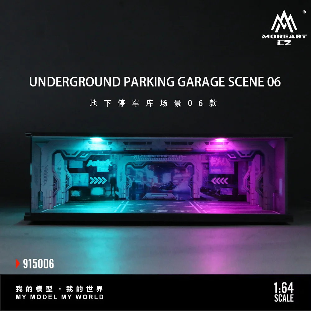 

*Pre-order*More Art 1:64 Underground Parking Garage Scene Model 06 ,Lighting Parking Lot Diorama For Display&Collection&Gift