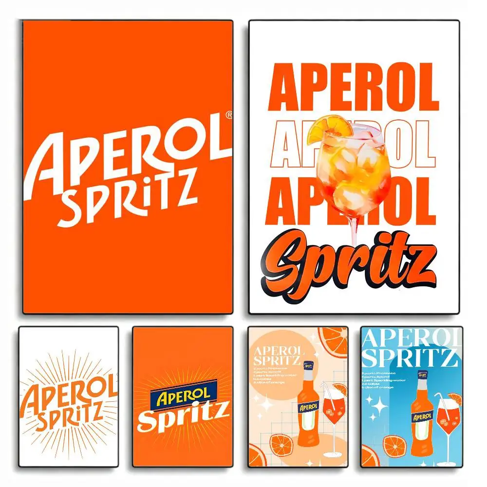 

Cocktail LOGO A-APEROL S-SPRITZ Poster HD Self Adhesive Waterproof Wall Art Ideal for Home Office Dorm Gift
