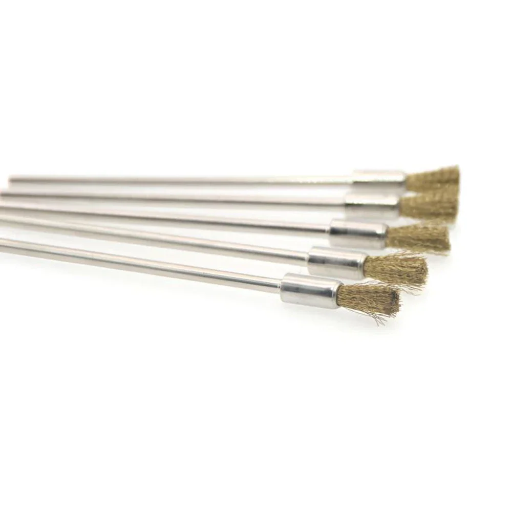 2/3PCS Stainless Steel Brush Wire Brass Horsehair Extension Rod Scratch Brushes for Drill Power Rotary Tool