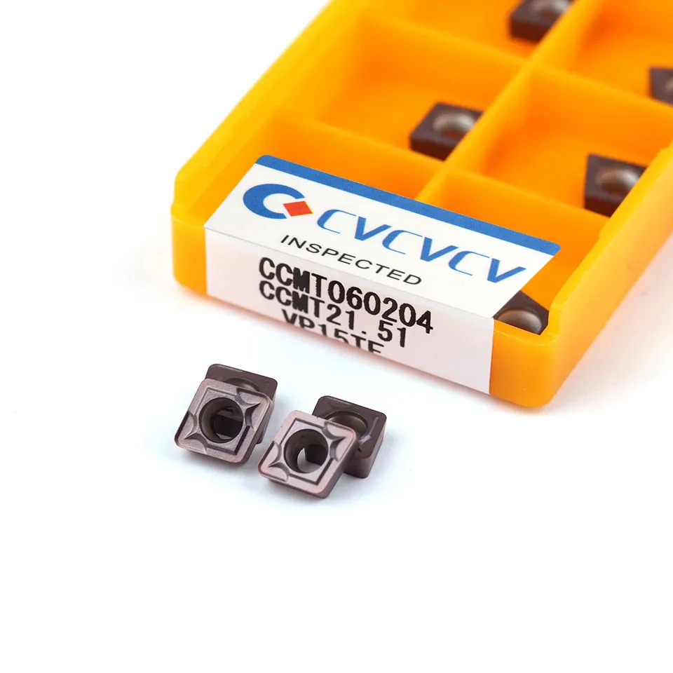 10 Chiếc CCMT060204 VP15TF UE6020 US735 CCMT060208 Ban Đầu Lắp Bên Trong Vòng Cụ Xay CNC Lưỡi Dao Dụng Cụ Tiện Dụng Cụ Cắt