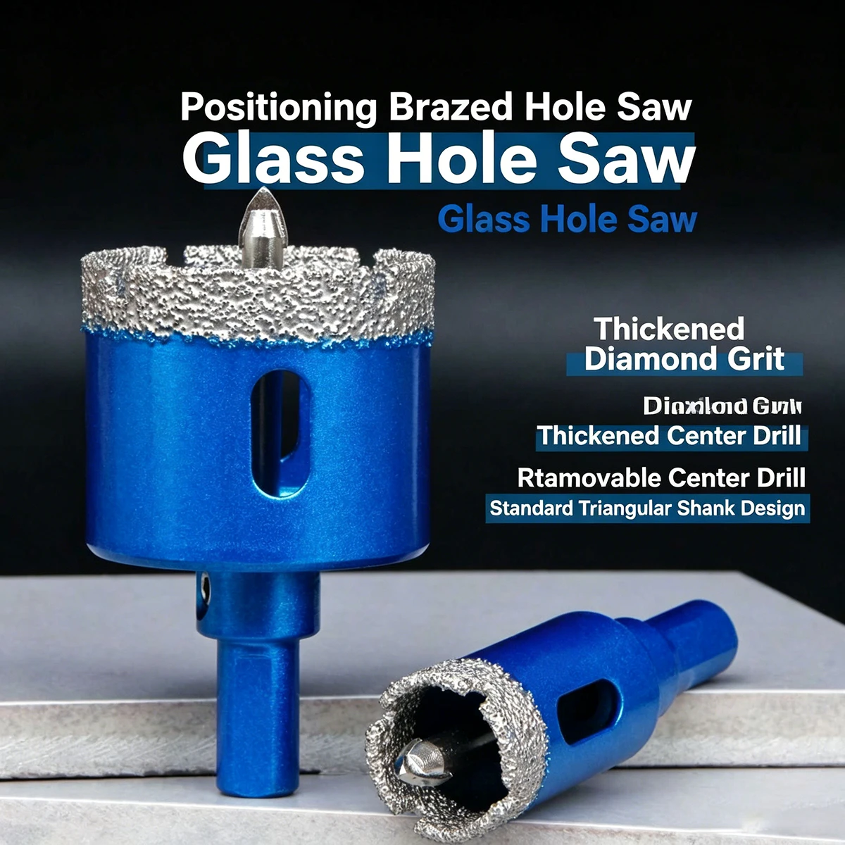 1pc 16-150mm Brazed Positioning Drill Bits Dry Diamond Drill Bits For Drilling Holes In Glass Ceramic Tiles And Concrete Tools
