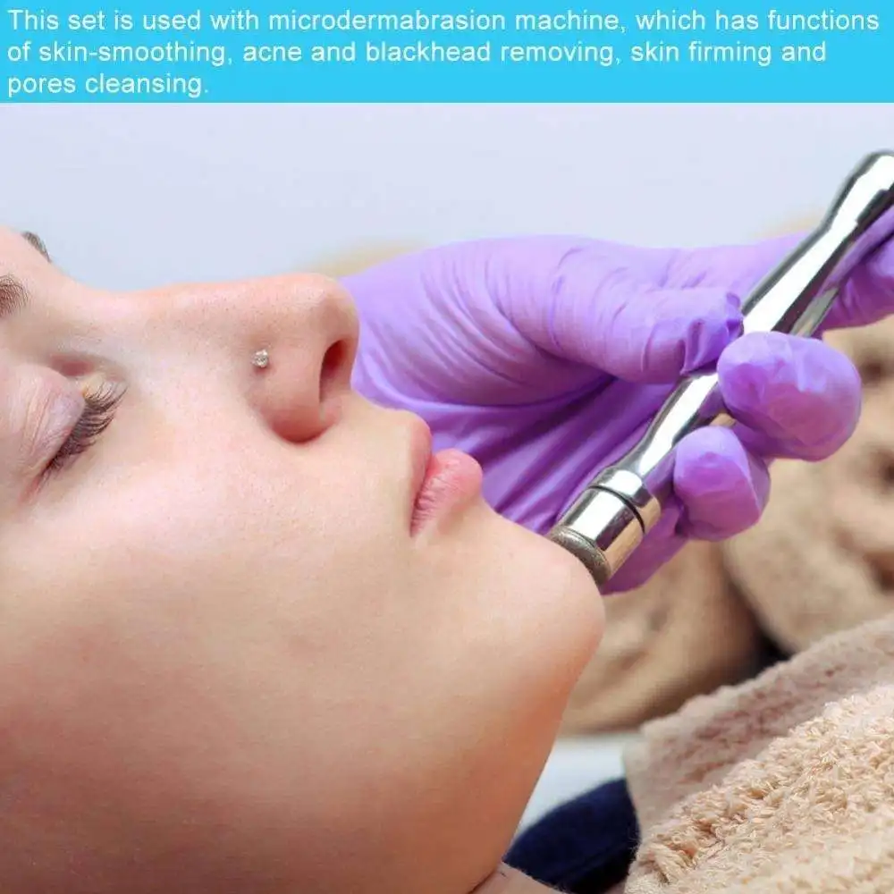 Microdermabrasion Head Replacement Tip for Beauty Dermaplaning Device, Face Exfoliator Machine Accessory, Smooth Skin Care