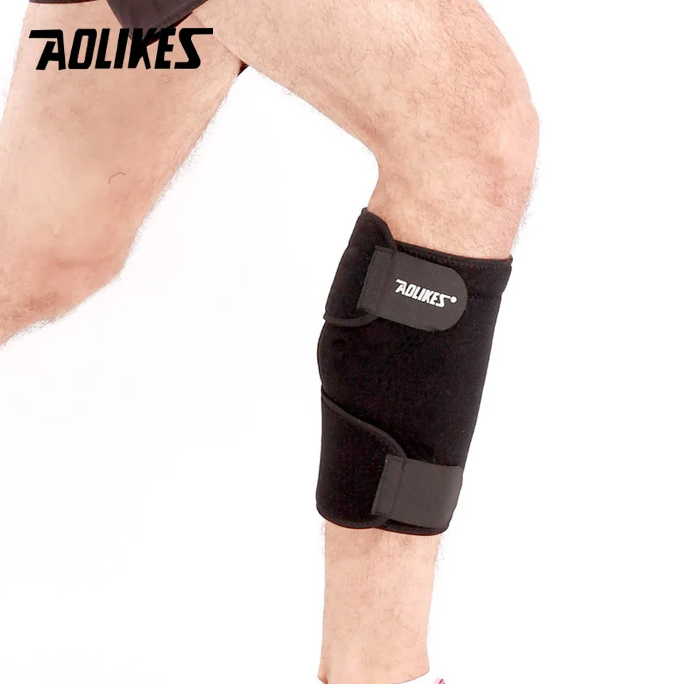 AOLIKES 1 pz parastinchi polpaccio manica a compressione basket Fitness ciclismo supporto per gambe Pad sicurezza sportiva vendas para deporte