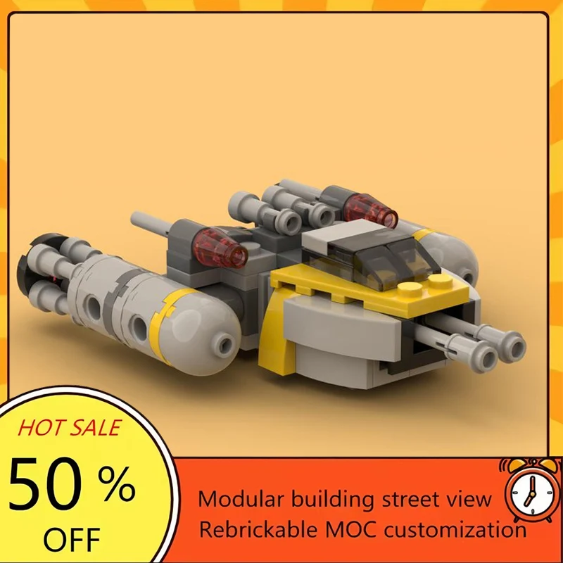 

Набор из 94 деталей: Популярная модель истребителя из фильма «Звездные войны», конструктор MOC, модульные технологичные блоки, подарок на праздник, игрушка для сборки, детский набор