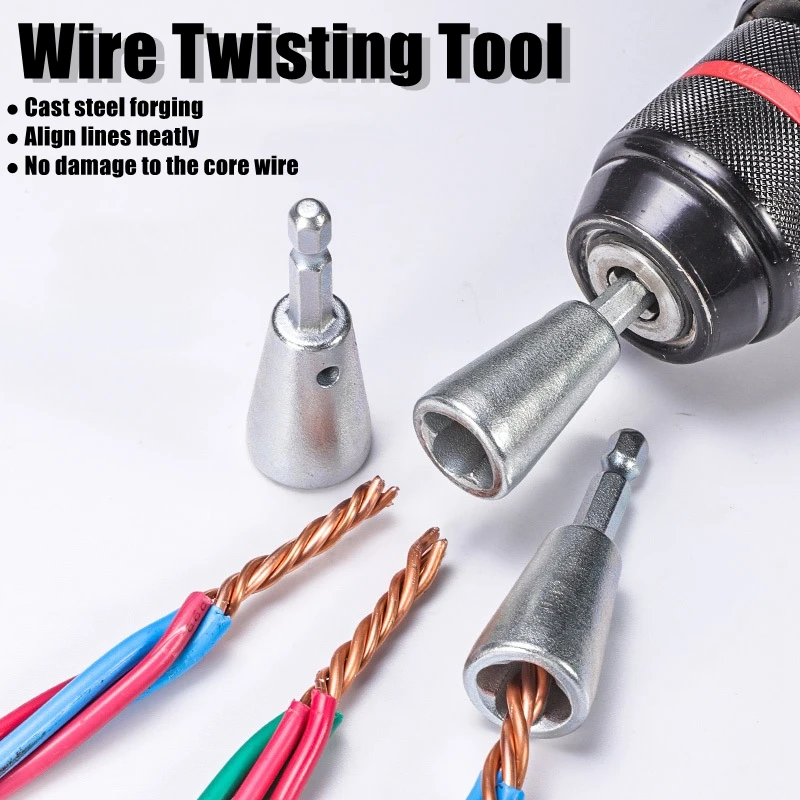 Wire Twisting Tools Handle Electrician Quickly Twister Twister Wire For Power Drill Drivers Twister Twisted Twist Cable Device