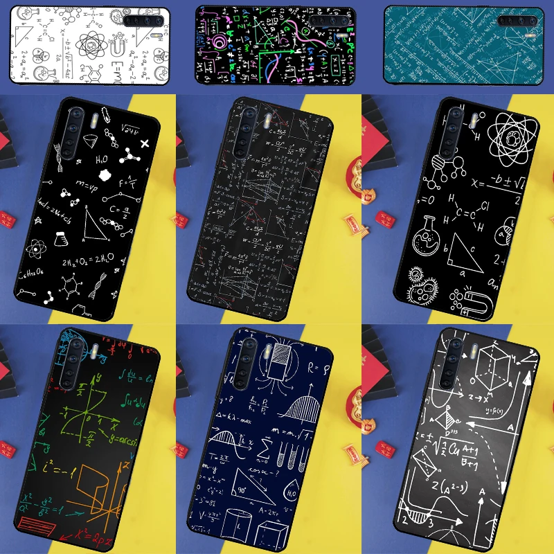 Physics Chemical Mathematics Case For OPPO Find X3 X5 Pro A52 A72 A5 A9 A31 A53 A15 A5S A83 A91 A93 A54 A74 A94 Cover