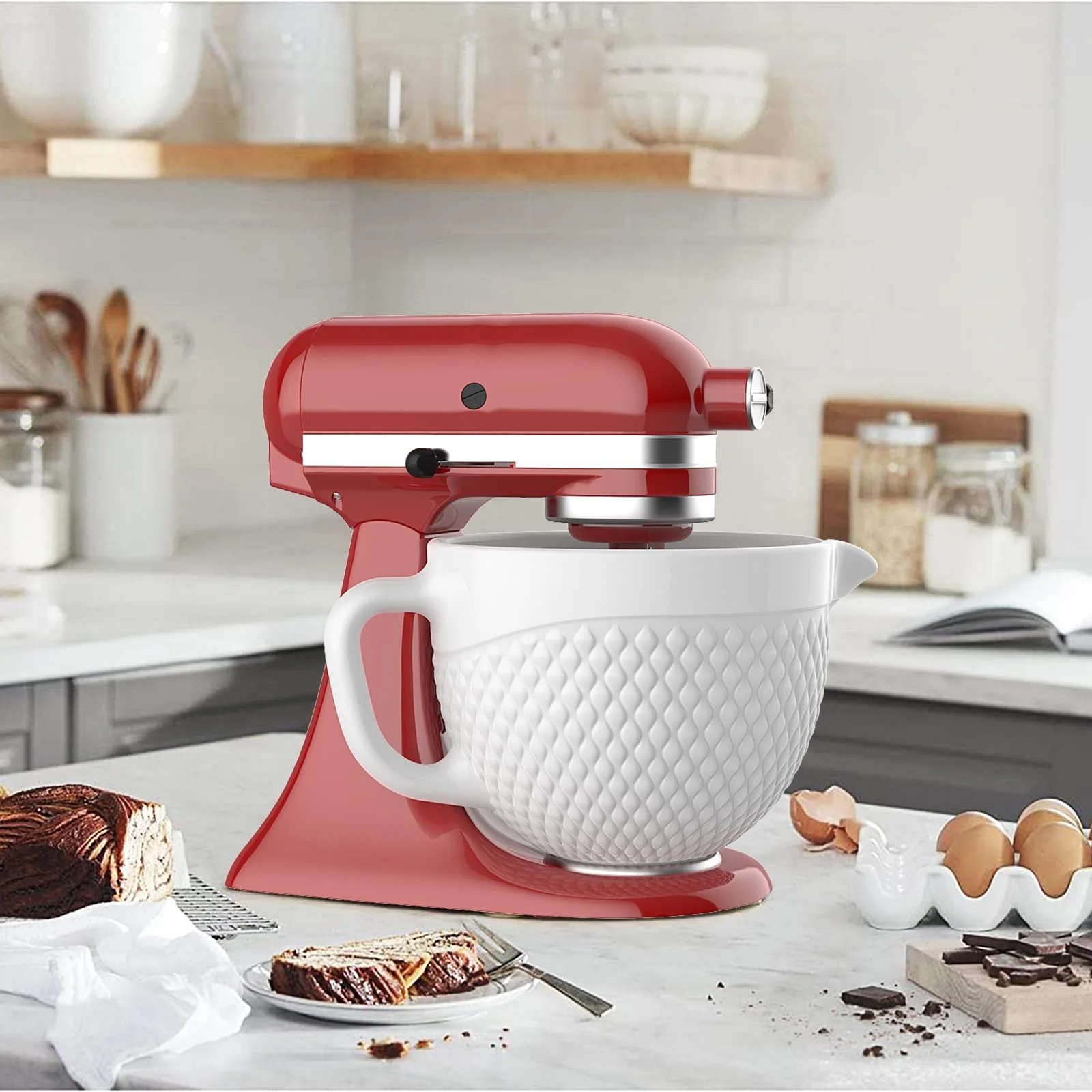 

Керамическая насадка для миксера Gvode подходит для миксера с наклонной головкой 4,5 5Q, чаша для миксера, керамическая чаша для миксера Kitchenaid 5 QT для чаши Kitchenaid