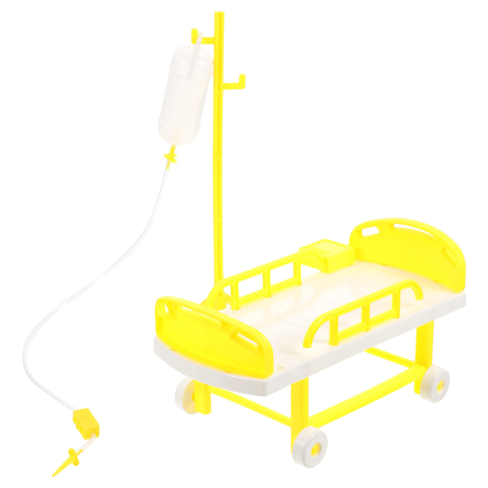 Cama médica simulada, juguete de simulación de cama enferma, juguetes para bebés, modelo emulado, botella de infusión de plástico para Hospital, niño