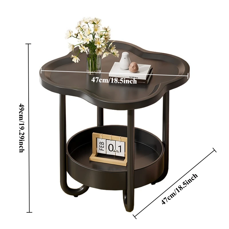 كريم طاولة جانبية صغيرة طاولة القهوة بسيطة الحديثة غرفة المعيشة أريكة طاولة صغيرة موضة شخصية شرفة اللوح الأمامي الزاوية