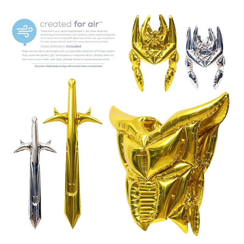

Party Event Gifts and Giveaways Children's Wear Props Balloon Clothes Armor Helmet Sword Shape Aluminum Foil Balloon