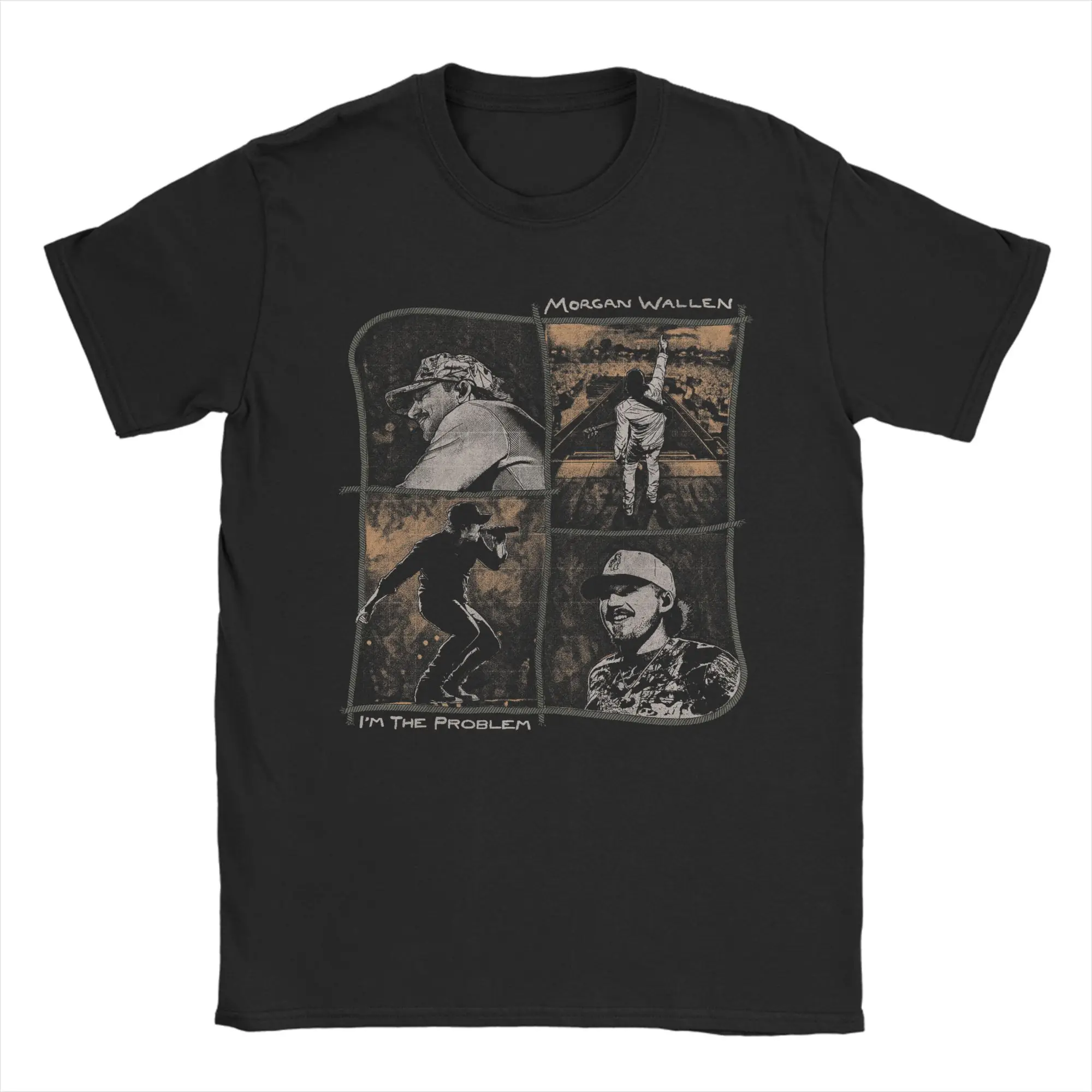 

Singer Official Morgan Wallen Tennessee Men T Shirt Vintage Tee Shirt Short Sleeve Crewneck T-Shirts Cotton Plus Size Clothes