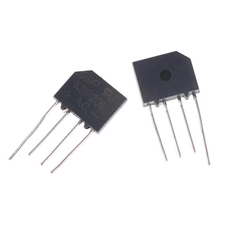 10PCS KBP206 Generic Diode Bridge Rectifier 2A 600V 4PIN DIP