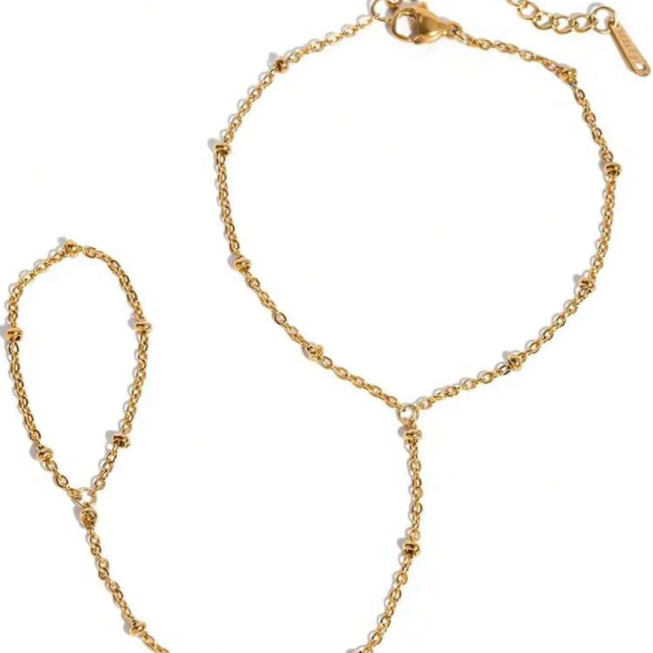 European and American cross-border jewelry, ethnic style, individual and simple chain, finger chain, metal chain, finger chain,