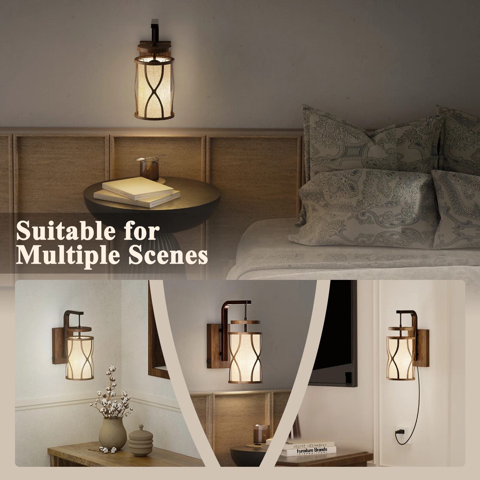 LED Reading Sconce Lamp Wall Mounted Vintage Industrial Wall Light Dimmable Wall Sconce Bedroom LED Lamp (Bulb Included)