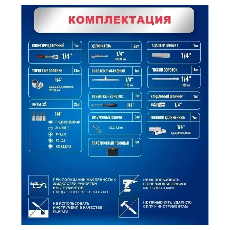 

Набор инструментов для обслуживания автомобилей B14C (53 предмета) с 24-зубчатым ключом – набор для самостоятельного ремонта для дома и автосервиса