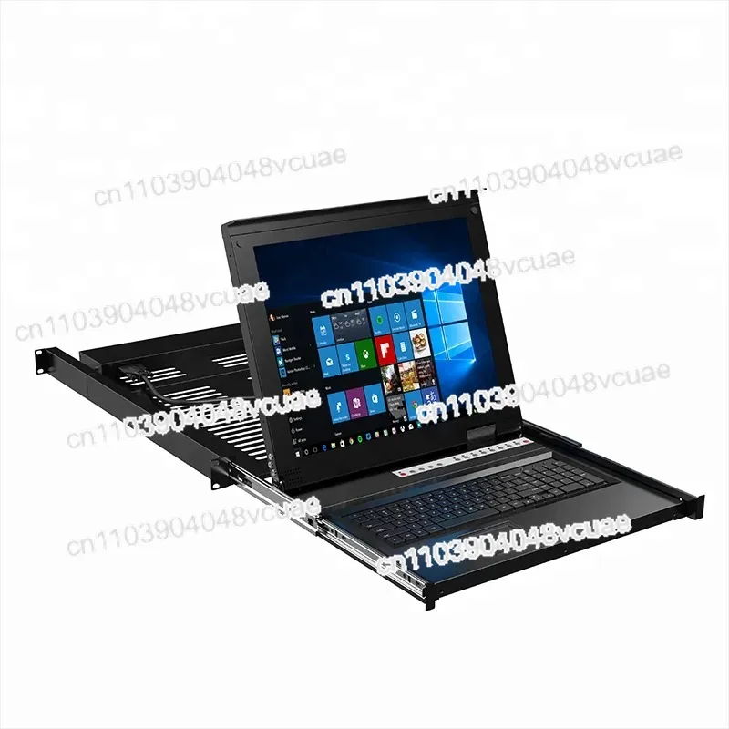 

17" LCD KVM Console 8 Port VGA, MT-VIKI 8x1 Rack KVM Console Drawer for 1U Rack + 8-pack Cables, LCD KVM Switch