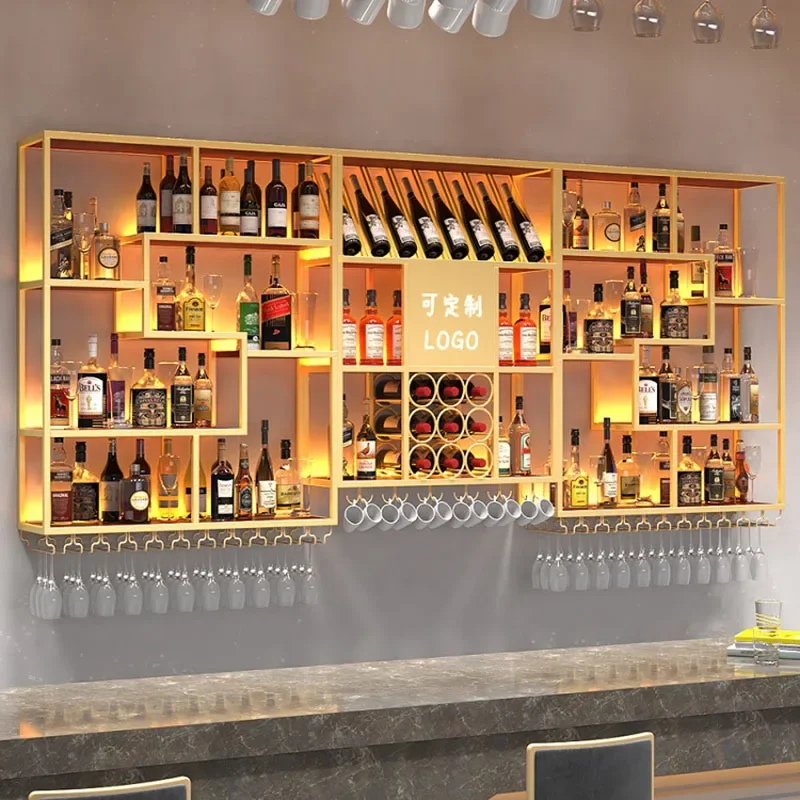

Living Room Kitchen Wine Rack Bar Liquor Cellar Shelf Display Wine Cabinets Salon Corner Bottle Stockage Vin Display Cabinet