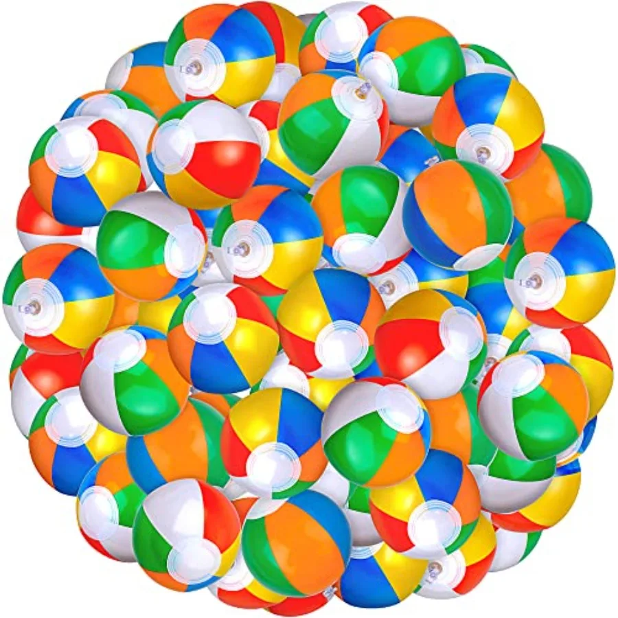 100 Pack Inflatable Beach Balls 5 Inch Beach Pool Party Favors Inflatable Swimming Pool Balls for and Adults Rainbow Beach Ball