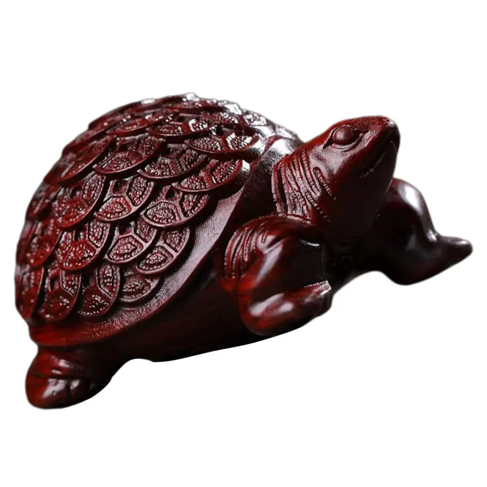 

Money Turtle Wood Carving Desktop Decor For Home Office Car Living Room Table Decoration Wooden Animal Ornament
