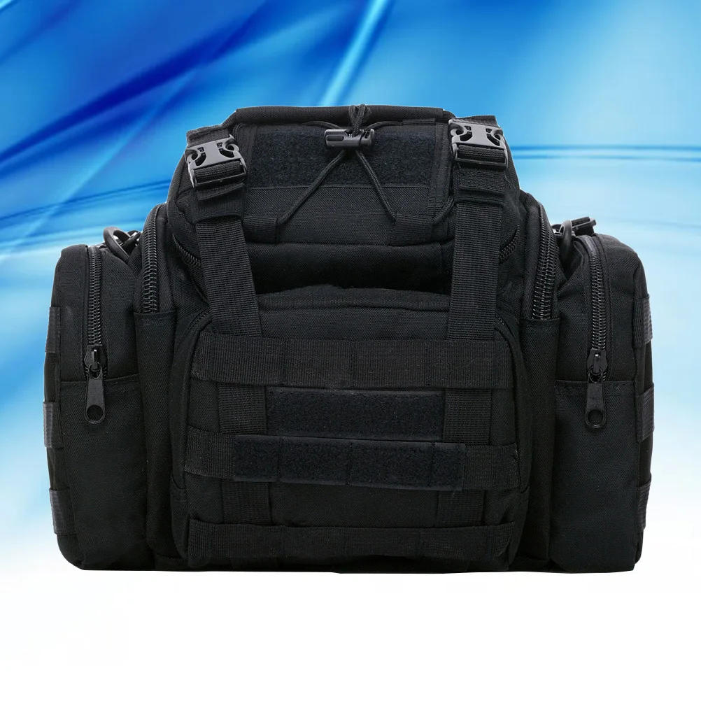 سعة كبيرة إغراء حقيبة الصيد مقاوم للماء النايلون متعدد جيب الثقيلة خياطة مبطن حزام الكتف قابل للتعديل معدات صيد الأسماك