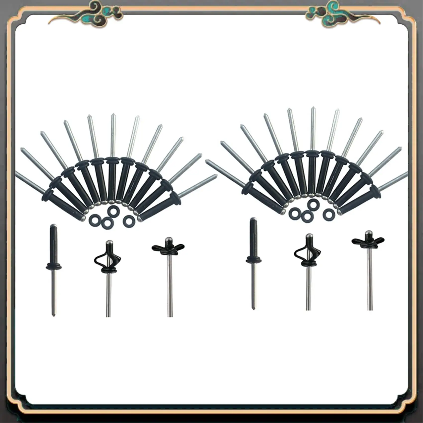 

Заклепка Tri-Grip премиум-класса, 40 шт., с 40 уплотнительными кольцами, длинная ручка, тройная лампа для установки глубокой воды, каяка, каноэ и лодки