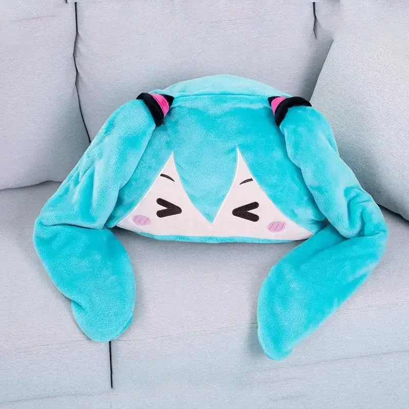 Hatsune-Couverture à Capuche Multifonctionnelle pour Voiture، Châle Chaud، Couverture de Sieste Kawaii #4